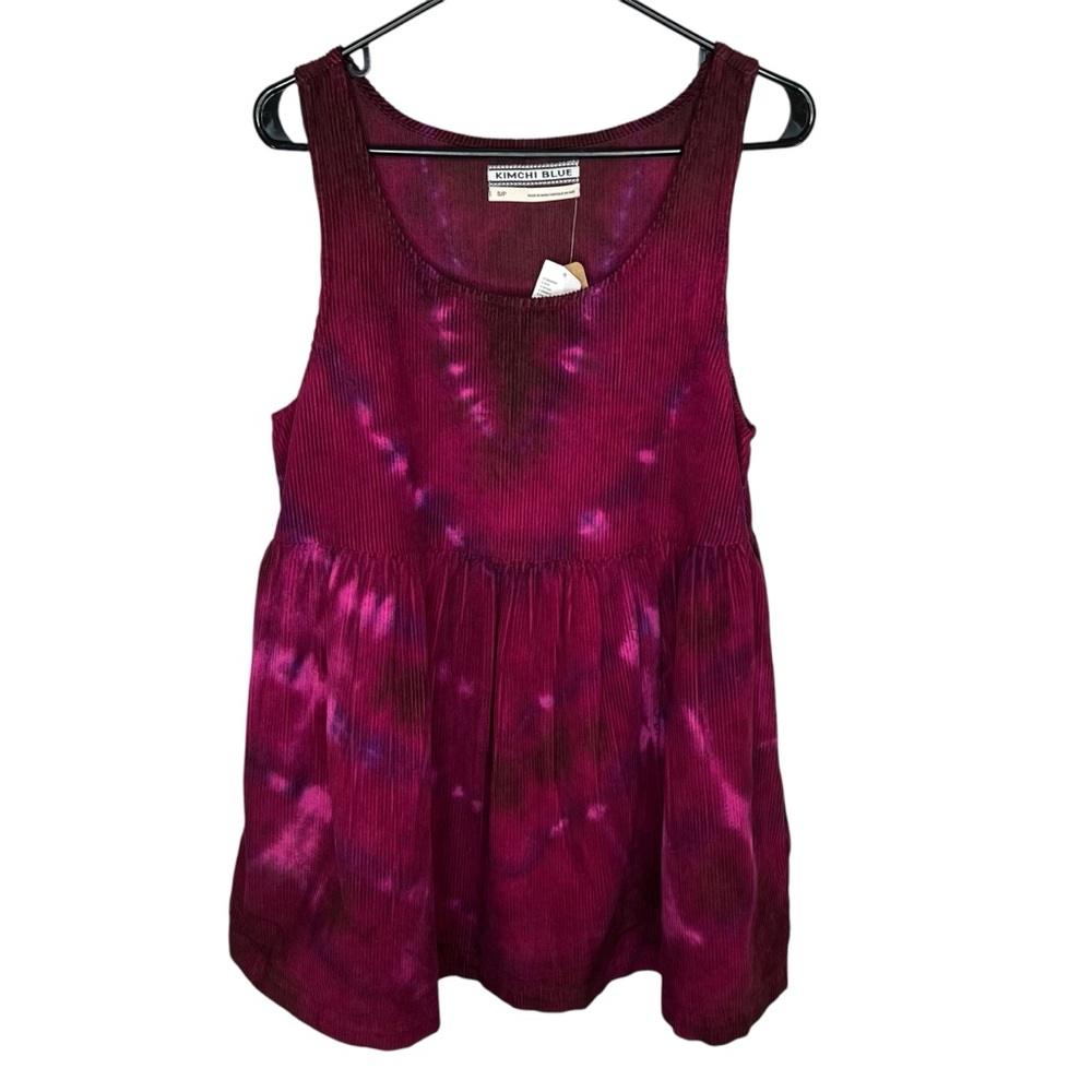 New UO Kimchi Blue Tie Dye Babydoll Corduroy Dress S - Picture 2 of 6